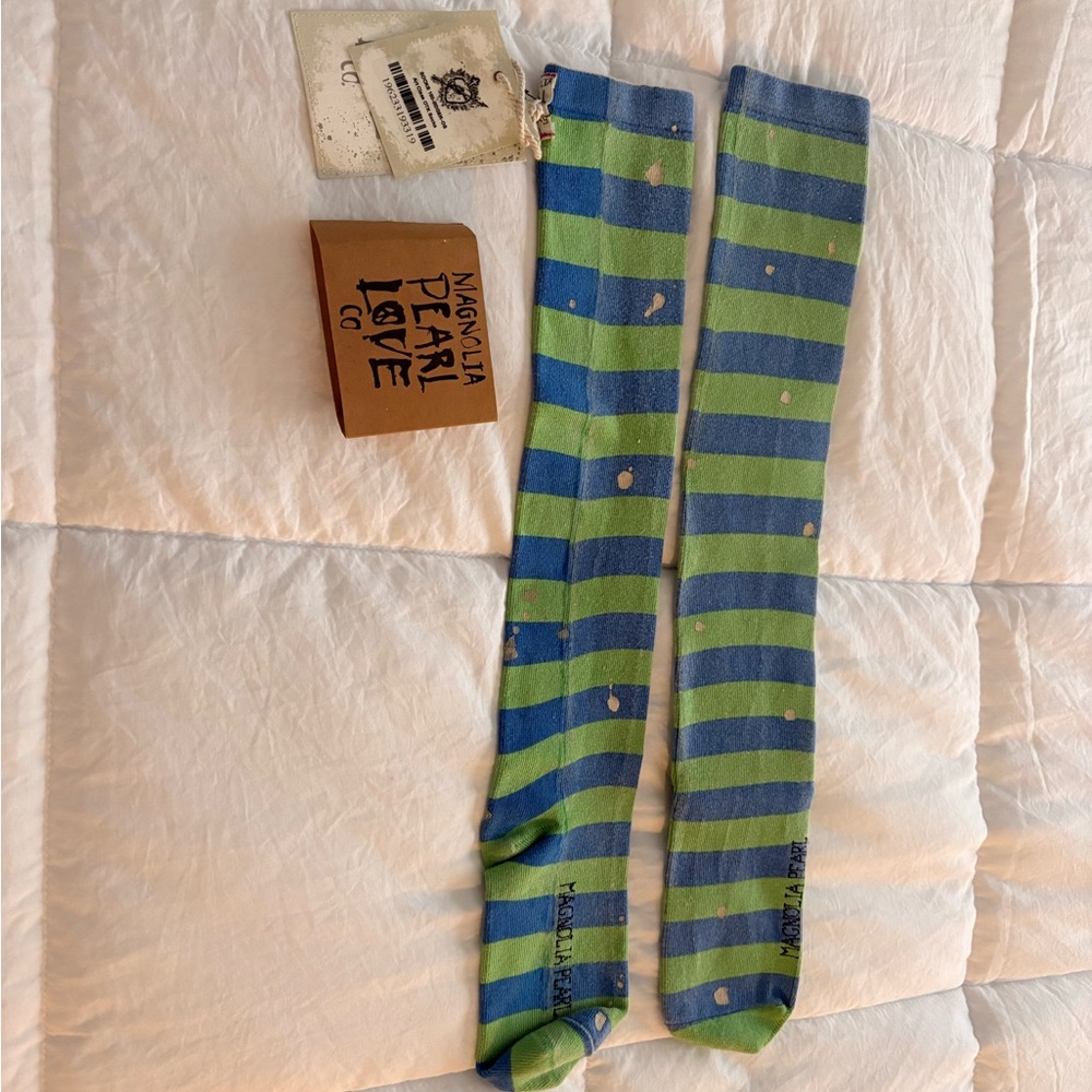 Magnolia Pearl Blue and Green Art Class Socks NWT 165 BDGR